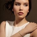1.00 carat boucles d’oreilles satellites en or jaune et diamants