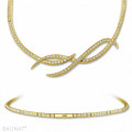 7.90 carat collier design en or jaune avec diamants