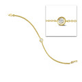 0.30 carat bracelet satellite en or jaune avec diamant