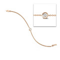 0.30 carat bracelet satellite en or rouge avec diamant