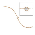 0.70 carat bracelet satellite en or rouge avec diamant