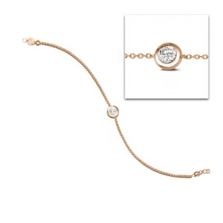 0.70 carat bracelet satellite en or rouge avec diamant