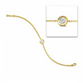 0.70 carat bracelet satellite en or jaune avec diamant