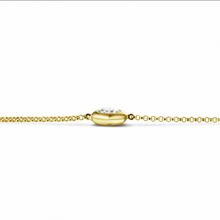0.70 carat bracelet satellite en or jaune avec diamant