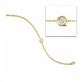0.50 carat bracelet satellite en or jaune avec diamant