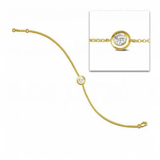 Bracelets - 0.70 carat bracelet satellite en or jaune avec diamant