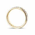 1.15 carat alliance  (tour complet) en or jaune avec deux lignes de diamants ronds