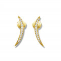 0.36 carat boucles d’oreilles design en or jaune et diamants