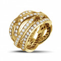 2.50 carat bague design en or jaune et diamants