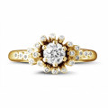 0.50 carat bague design en or jaune et diamants