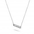 0.30 carat collier en or blanc avec diamant rond flottant