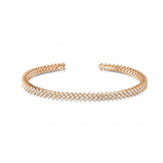 0.80 carat bracelet esclave en or rouge