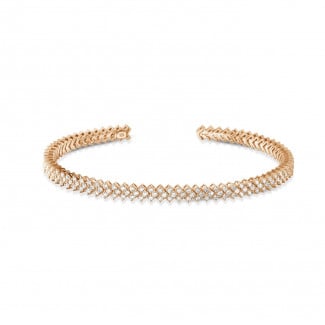 Bracelets - 0.80 carat bracelet esclave en or rouge