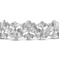 0.75 carats bracelet design fleurs en or blanc avec diamants