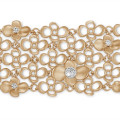0.80 carats bracelet design fleurs en or rouge avec diamants