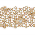 Vente exclusive du stock BAUNAT (Aucun retour sous 30 jours possible) - 0.80 carats bracelet design fleurs en or rouge avec diamants (Disponible en taille 17,5)
