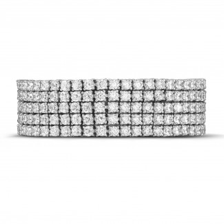 Bracelets - 25.90 carats large bracelet rivière en or blanc avec diamants