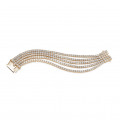 25.90 carats large bracelet rivière en or rouge avec diamants