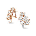 8.60 carats boucles d’oreilles en or rouge avec diamants de la taille marquise