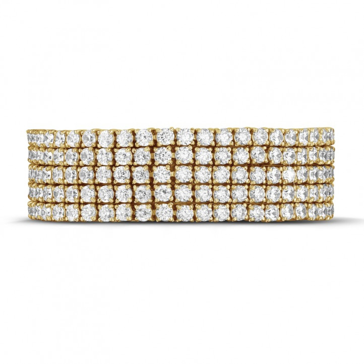 25.90 carats bracelet rivière en or jaune avec diamants
