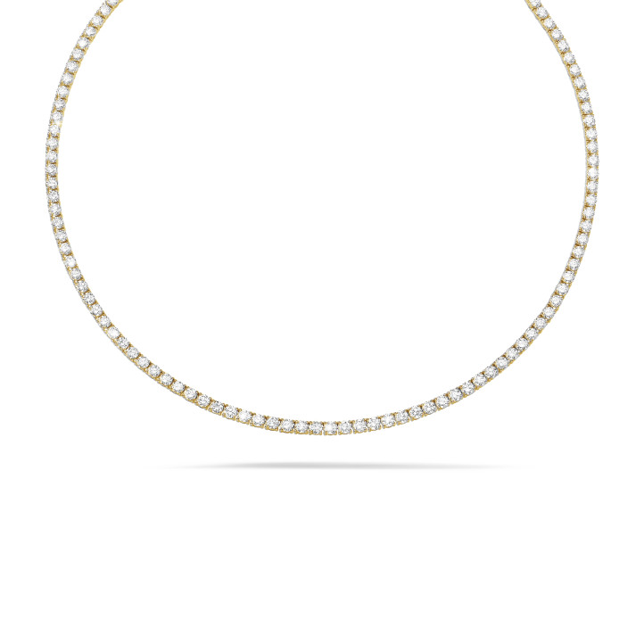 Collier En Or 18 Carats – Serti De Diamants 0.20 Carat, Poids 6.08g, Occasion Sans Marque