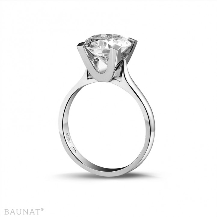 3.00 carat bague solitaire diamant en or blanc de qualité exceptionnelle (D-IF-EX-None fluorescence-certificat GIA)