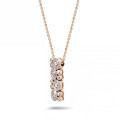 1.20 carat pendentif en or rouge et diamants
