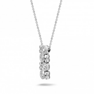 Colliers - 1.20 carat pendentif en platine et diamants