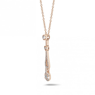 Colliers - 0.50 carat pendentif en or rouge et diamants