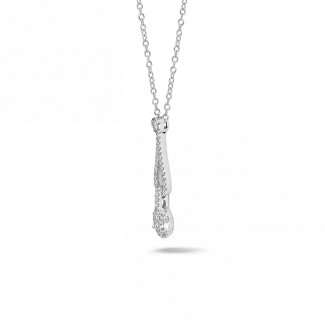 Colliers - 0.45 carat pendentif en platine et diamants