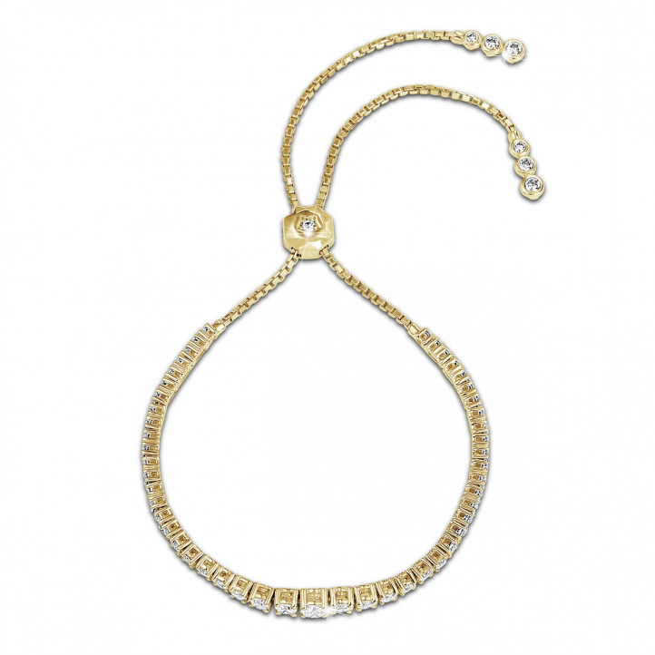 1.50 carat bracelet dégradé en or jaune et diamants
