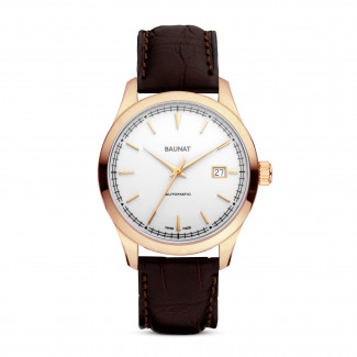 Montres - Montre Jura Sun en or rouge 18 ct et bracelet cuir BAUNAT