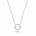 0.12 carat collier éternité en or blanc et diamants
