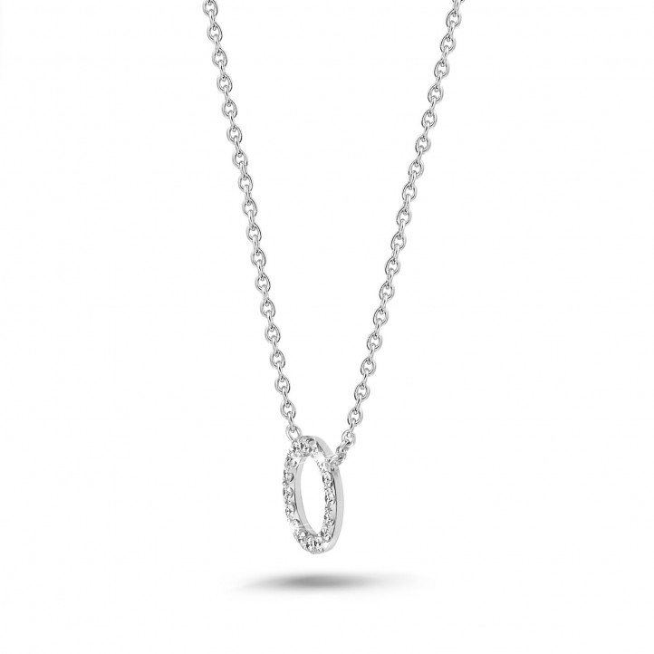 0.12 carat collier éternité en or blanc et diamants