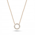 0.12 carat collier éternité en or rouge et diamants