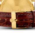 Montre Siena en or jaune 18 carats bracelet cuir BAUNAT