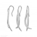 0.76 carat boucles d’oreilles design en or blanc et diamants