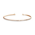 0.75 carat bracelet esclave en or rouge avec diamants