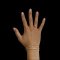 0.75 carat bracelet esclave en or blanc avec diamants
