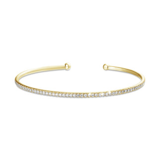 Bracelets - Bracelet fin avec diamants 0.75 ct or jaune BAUNAT