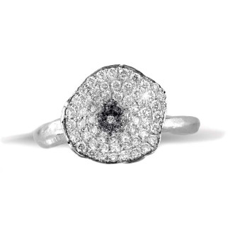 Fiançailles - Vente exclusive du stock BAUNAT (Aucun retour sous 30 jours possible) - 0.54 carat bague design en or blanc et diamants  (Disponible en taille 49,51)
