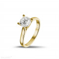 1.25 carat bague diamant solitaire en or jaune