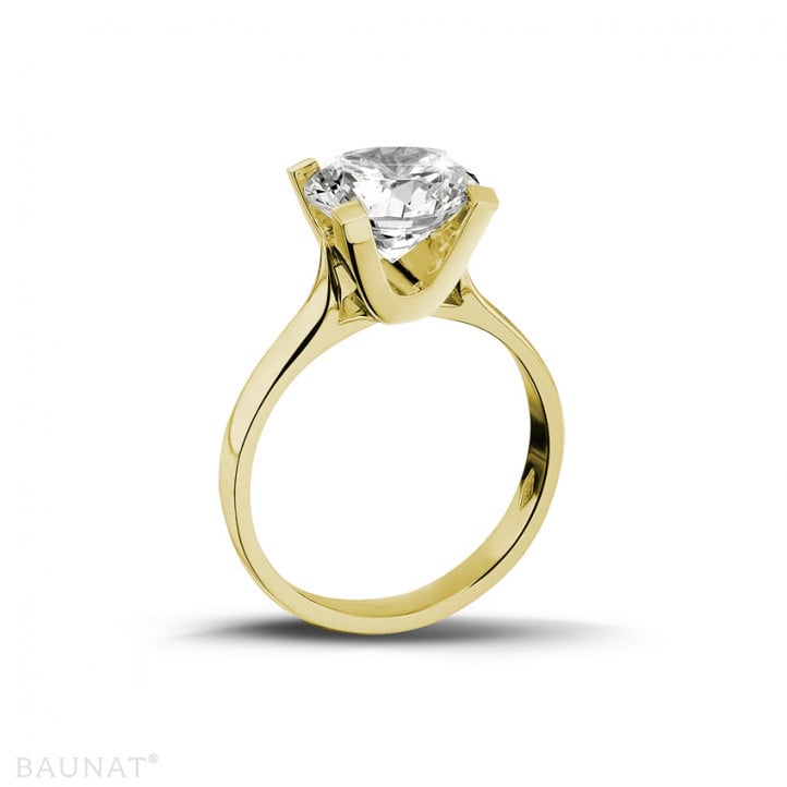 2.00 carat bague diamant solitaire en or jaune