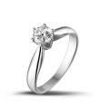 0.50 carat bague diamant solitaire en platine