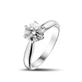1.25 carat bague diamant solitaire en platine