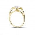 1.25 carats bague diamant solitaire en or jaune