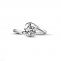 1.25 carats bague solitaire diamant en or blanc