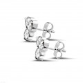 2.00 carat boucles d’oreilles trilogie en platine et diamants