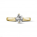 0.90 carats bague diamant solitaire en or jaune