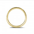 0.30克拉黃金密鑲鑽石戒指(半環鑲鑽)